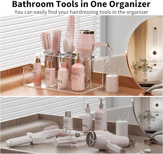 NIUBEE Hair Tool Organizer, Bathroom Countertop Blow Dryer Holder, Vanity Caddy - Image 6