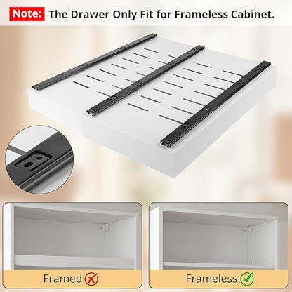 DOMNIU 2 Pack Pull Out Cabinet Organizers Expandable Width | Upgrade 3 Slide - Image 3