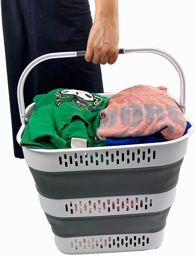 SAMMART 40L Collapsible Plastic Laundry Basket - Image 8