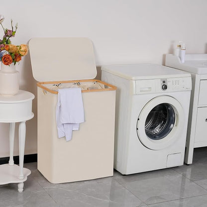 efluky Laundry Hamper with Lid, Trio Laundry Hamper with 3 Removable Bags - Image 6