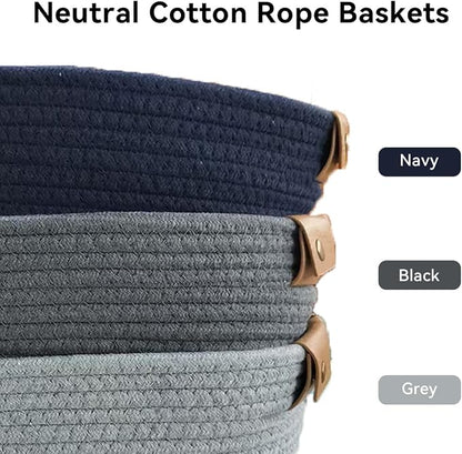 Medium Cotton Woven Basket - Image 7