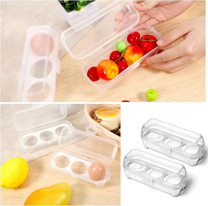 2 PCS Boiled Egg Container Boiled Egg Carrier Camping Eggs Carrier Container - Image 3