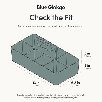BLUE GINKGO Stackable Organizer Caddy – Korean-Made Portable Tote - Image 3