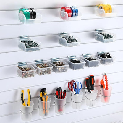 GlikCeil 18 Sets Slatwall Accessories Bins Cups by GlikCeil