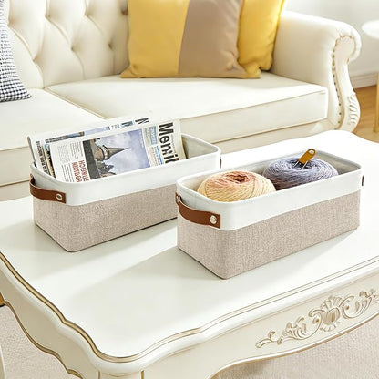 Bagnizer Small Fabric Storage Baskets, Decorative Basket - Image 7