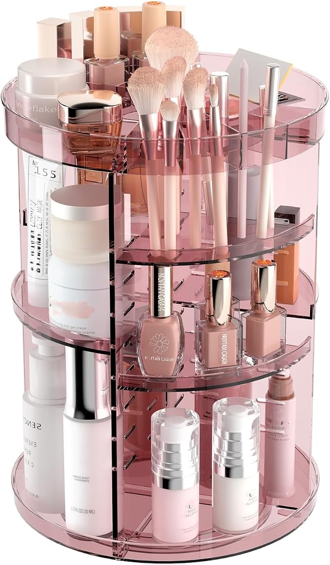 360 Rotating Makeup Organizer by Jiavarry