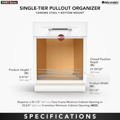 Rev-A-Shelf Kitchen Cabinet Pullout Shelf and Drawer Organizer Slide Out Pantry - Image 5