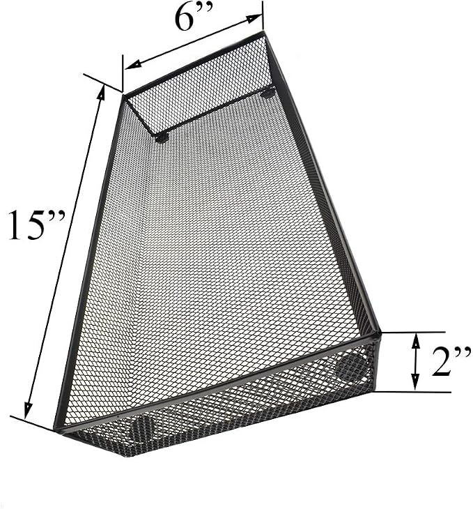 HAHIYO Stackable Mesh Tray Cup 15 x 6 x 2 inches Sturdy Container - Image 3