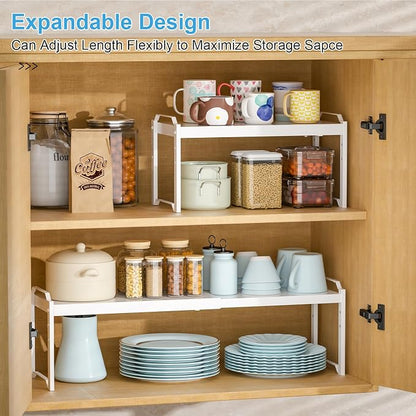 4 Pack Kitchen Cabinet Shelves Organizers, Kitchen Counter Storage Shelf Spice - Image 3