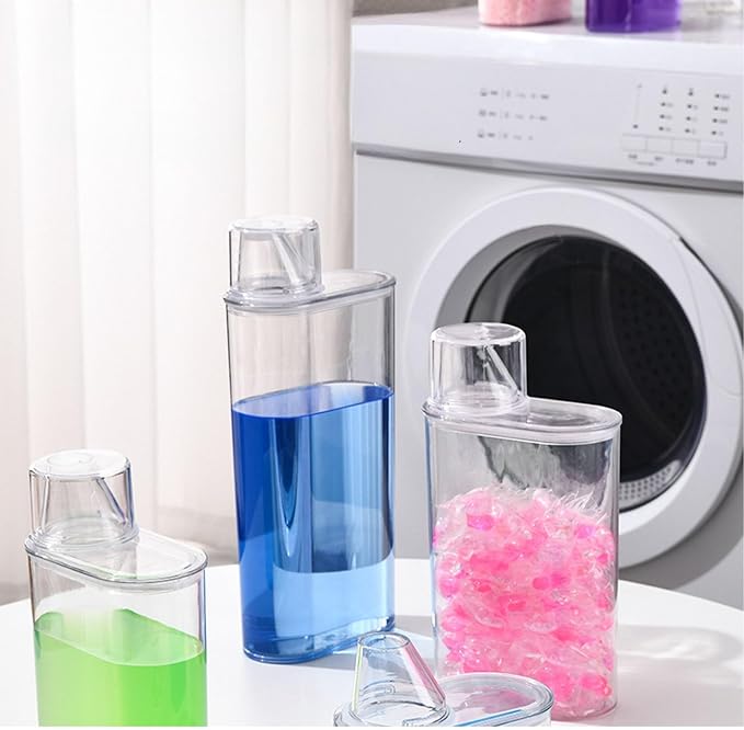 Clear Laundry Detergent Dispenser Container, Double Sealed Storage Tank - Image 5