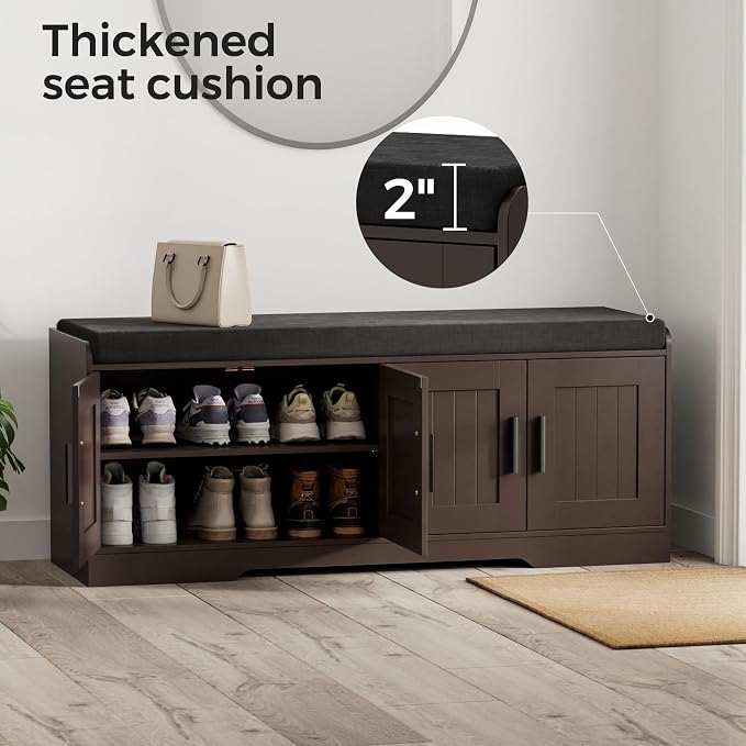 Homleke 2-Tier Storage Bench, Shoe Bench - Image 5