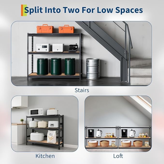 Storage Shelving Unit, 5-Tier Adjustable Metal Storage Shelves - Image 8