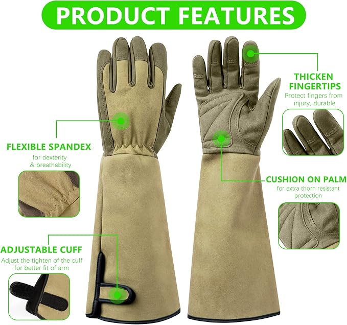 Professional Rose Pruning Thorn Proof Gardening Gloves - Image 5