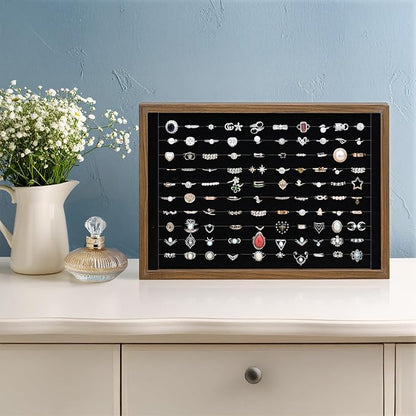 MOOCA 2 Pcs Wooden Ring Display Tray Set - Image 7