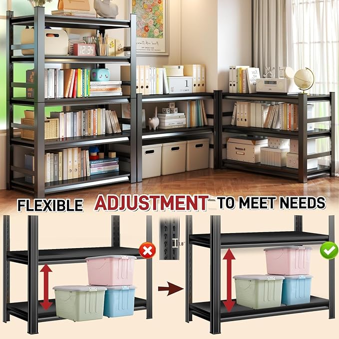 Garage Storage Shelves, 5 Tier Shelving Unit, 40 inch Wide, 18” Deep, 78” Tall - Image 5