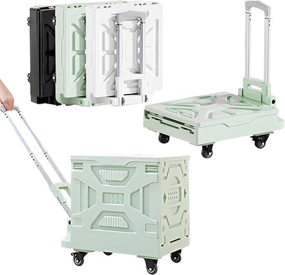 VECELO 16 GAL 2-in-1 Foldable Shopping Cart, Collapsible Utility Cart by VECELO
