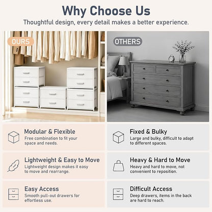 DIMJ Stackable Storage Drawers for Closet Organizers and Storage - Image 4
