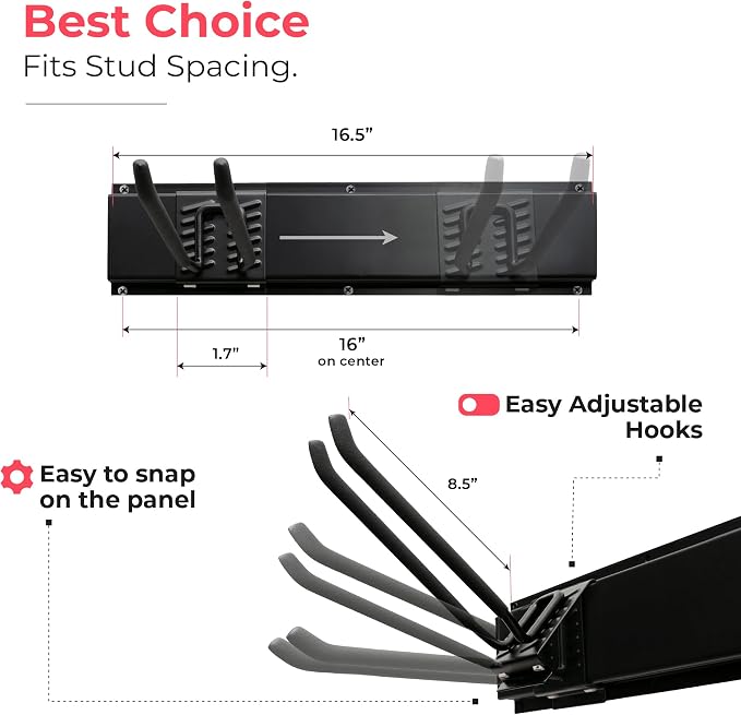TIDYME Garage Tool Organizer Wall Mount - Image 6