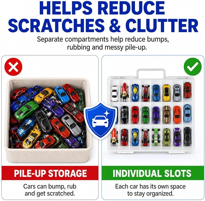 Toy Car Storage Organizer Case Compatible - Image 4