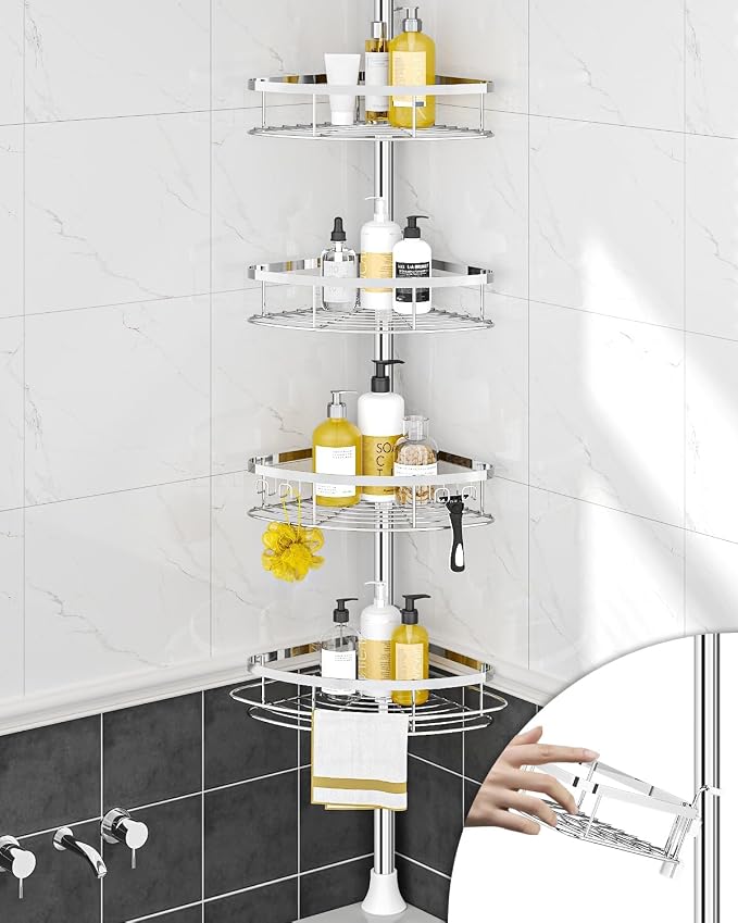 SEIRIONE Rustproof Shower Corner Caddy Organizer by SEIRIONE