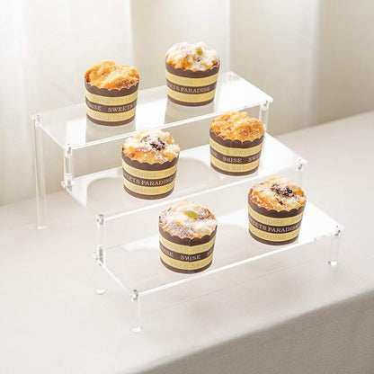 BYCY Acrylic 3-Tier Riser Display Shelf - Image 3