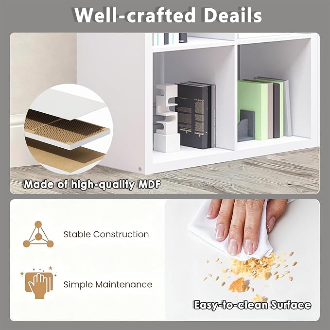 CTESNE【Wooden Thick Frame】 6 Cube Storage Organizer Shelf - Image 6
