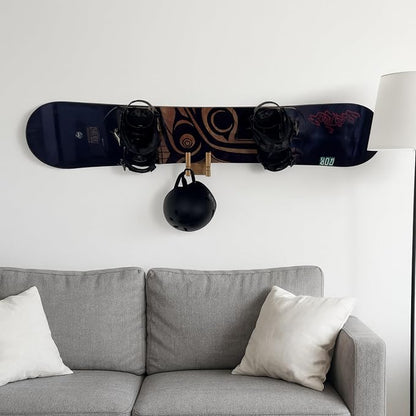 COR Surf Skateboard and Snowboard Wall Mount | Bamboo Skateboard Rack - Image 2