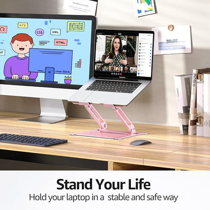 Urmust Laptop Stand for Desk Aluminum Computer Stand Riser Holder for Laptop - Image 2