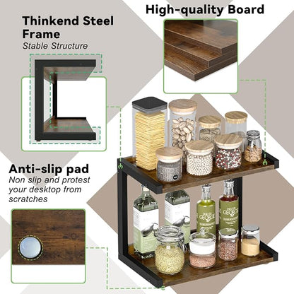 MARTY Kitchen Counter Shelf Organizer, 2 Tier Coffee Station/Bar Organizer | - Image 7