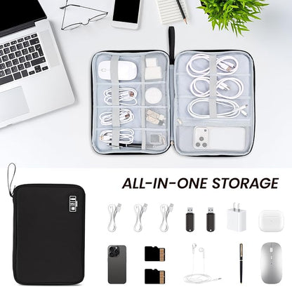 Large Slim Cable Organizer Travel Case, Single-Layer Electronic Accessories - Image 6