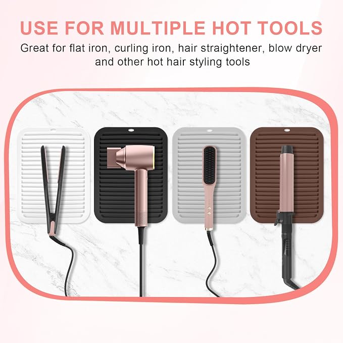 Large Silicone Heat Resistant Mat, Professional Hot Hair Tools Mat - Image 4