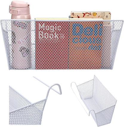 2 pcs Hanging metal mesh bedside storage basket， student dormitory bed storage - Image 3