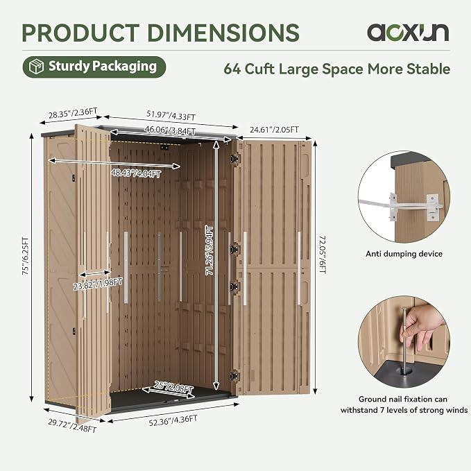 Aoxun Outdoor Storage Shed - Image 2
