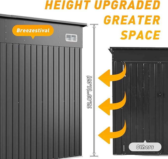Storage Shed 8'x10' Metal Outdoor Sheds - Image 5