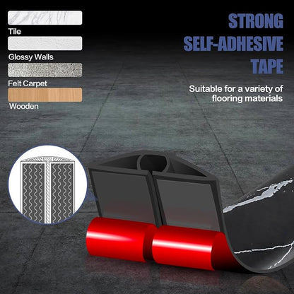 Floor Cord Cover Self Adhesive Cord Hider, 3.3FT Cable Management, Extension - Image 6