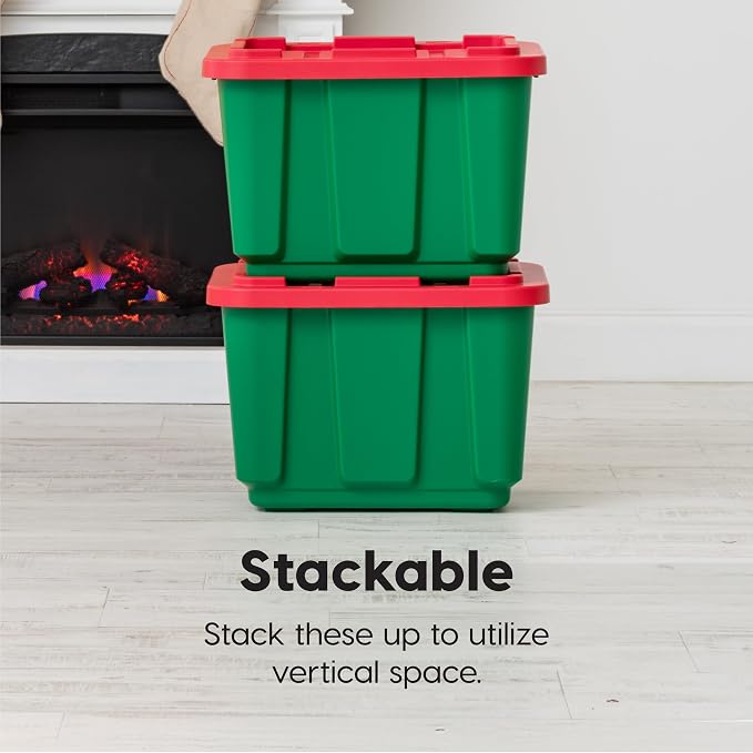 IRIS USA 12 Gallon Heavy Duty Holiday Storage Bins - Image 2