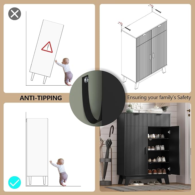 Shoe Cabinet Storage for Entryway - Image 6