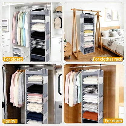 6-Shelf Hanging Closet Organizer and Storage - Image 6