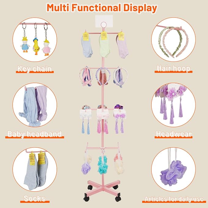 Retail Display Stand Rotating Display Stand 4 Tier Spinning Display Stand - Image 4