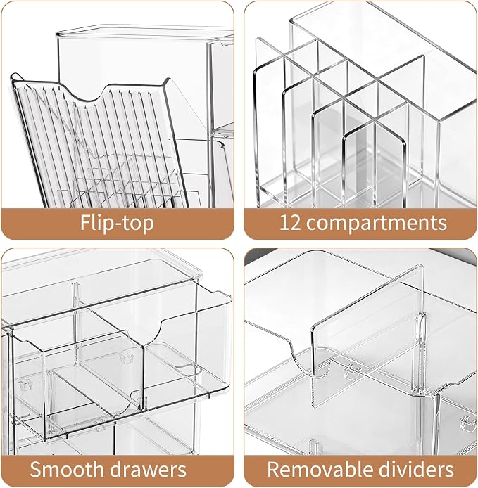Makeup Organizer with Covered Brush Holder - Image 7