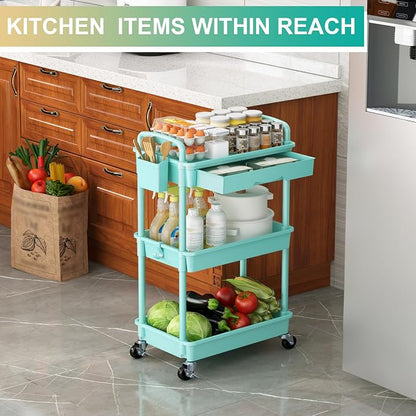 Goovilla 3 Tier Rolling Utility Cart Organizer - Image 7