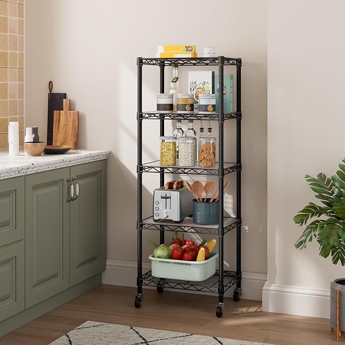 Golpart Small Shelves Storage Wire Metal Adjustable Shelf Unit - Image 2