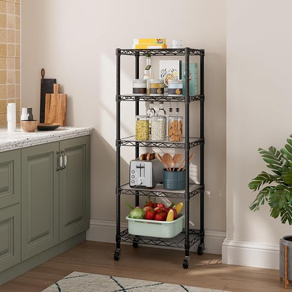 Golpart Small Shelves Storage Wire Metal Adjustable Shelf Unit - Image 2