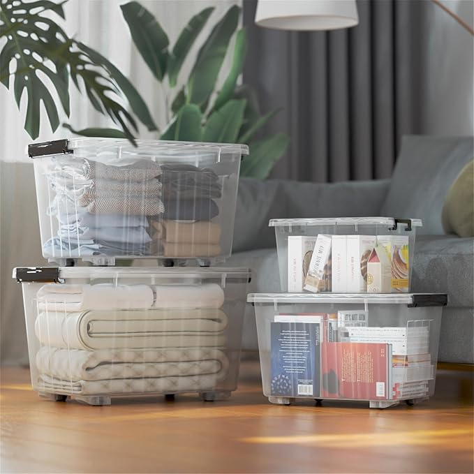 Cetomo 40Qt*6 Plastic Storage Bins, Storage Box, 6 Pack, Organizing Container - Image 6