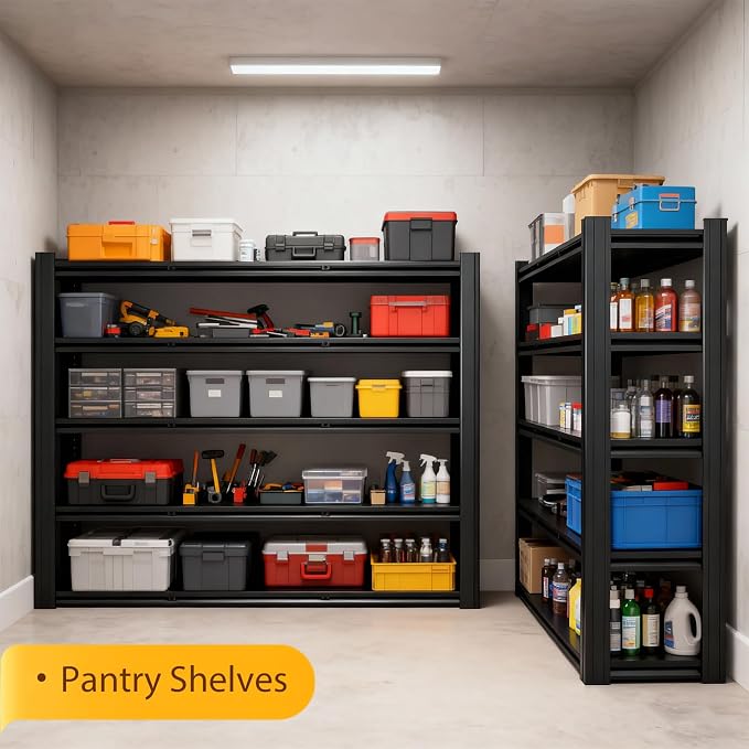 Metal Storage Shelves Unit, 5-Tier Adjustable Heavy Duty Garage Shelving - Image 8