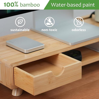 Bamboo Monitor Stand Riser - Image 2