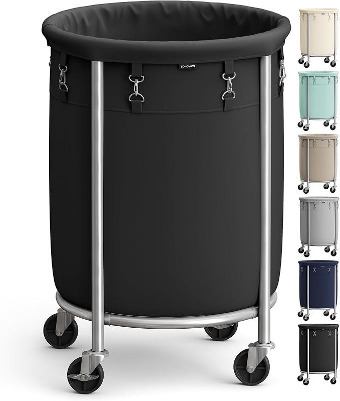 SONGMICS Laundry Basket, Rolling Steel Frame by Unknown