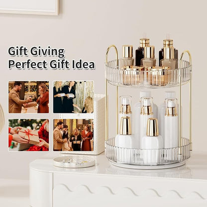 360° Rotating Makeup Organizer for Vanity - Image 7