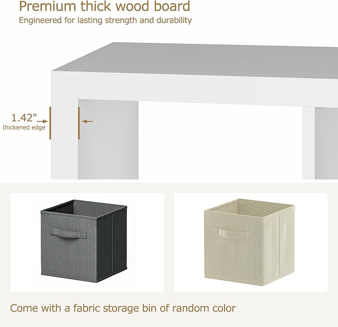 Bookshelf Cube Storage Organizer, 8-Cube Shelf Bookcase - Image 4