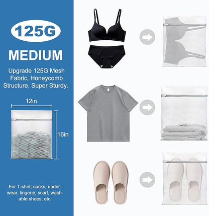 Laundry Bags Mesh Wash Bags for Delicates, Upgraded Honeycomb & Fine Mesh - Image 5